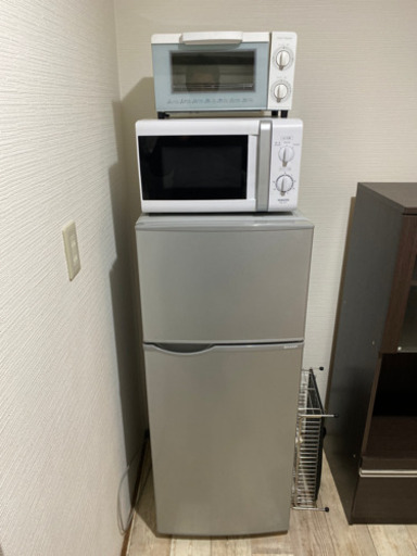 冷蔵庫、レンジ、トースターセット