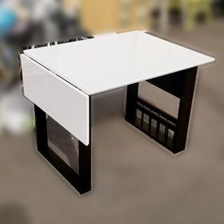 【￥3,300-】ニトリ 伸縮ダイニングテーブル DTピア3　白黒