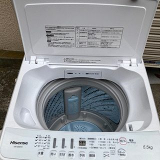 洗濯機 Hisense 5.5kg 2019年製 HW-G55B-W 説明書付き ① - 家電