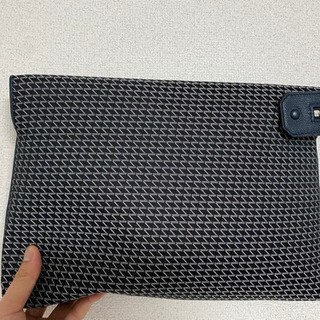 valextra K-VAL エンベロープ クラッチ　ネイビー