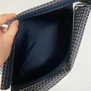 valextra K-VAL エンベロープ クラッチ　ネイビー