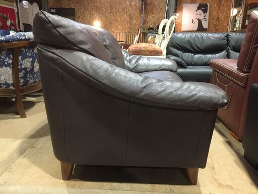 【愛品館市原店】　イタルソファ（Italsofa）総本革２人掛けソファ　【管理ISF008776-104】