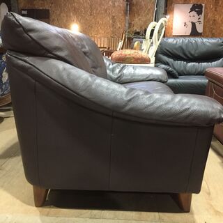 愛品館市原店】 イタルソファ（Italsofa）総本革2人掛けソファ 【管理 