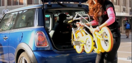 新品 折りたたみ自転車 12インチ(イエロー) 折りたたみ自転車（色