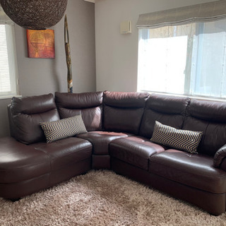 ■Leatherworld/レザーワールド■イタリア最高級■総革■モダン■3PW/3人掛けワイドソファ■36万