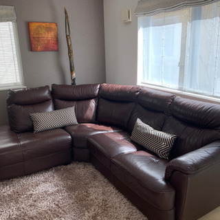 ■Leatherworld/レザーワールド■イタリア最高級■総革■モダン■3PW/3人掛けワイドソファ■36万