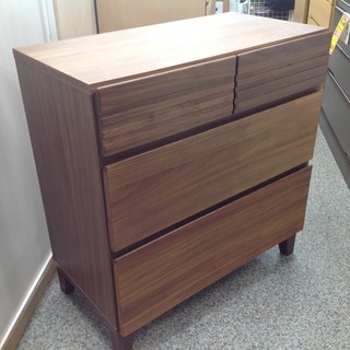 木製 3段チェスト ブラウン 【9650549】