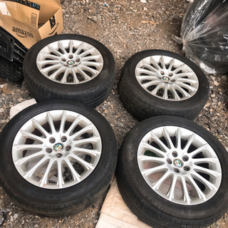 塗装品 アルファロメオ純正 147 17×7.5J まるく +35 PCD98/5H