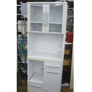☆ レンジボード 上下分割可能 高さ1780mm 幅600mm 奥行395mm 家電ボード 食器棚 キッチン収納 キッチンボード 白 スリムタイプ 札幌 北20条店