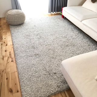 【ネット決済】IKEAグレーラグ　カーペット　絨毯