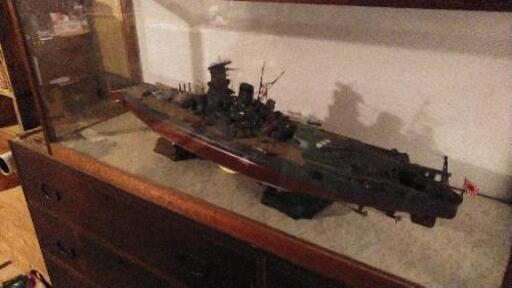 日曜日まで❗戦艦大和　ガラスケース模型　1m超え　只今