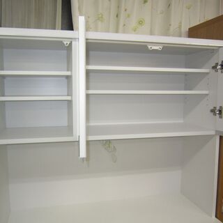 R227 国産 土井インテリア工業 レンジボード、食器棚、幅117cm 美品