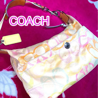 【ネット決済・配送可】正規品 COACH コーチ シグ柄 ショル...