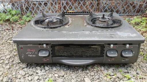 パロマ LPガス用 ガスコンロ グリル 8.64KW ゴムホース付き