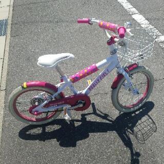 子供用自転車16インチ　女子向き　補助輪付き
