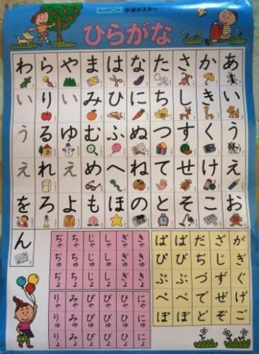 くもんひらがな表あいうえお表 うさぎ 元町の子供用品の中古あげます 譲ります ジモティーで不用品の処分
