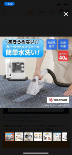 アイリス　リンサークリーナー　美品　RNS300