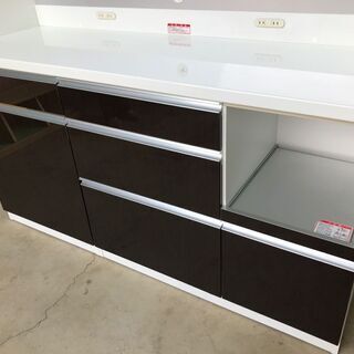 【美品】食器棚 SUNNY 高橋木工所 キッチンボード レンジボード 大型 1600サイズ 多収納 4分割