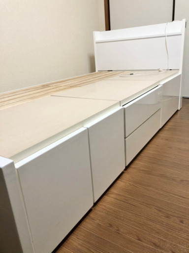 【取引確定】収納付きベッド　ホワイト