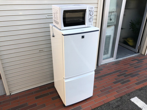 地域限定送料無料】中古家電2点セットSHARP冷蔵庫137L+IRIS OHYAMA電子 