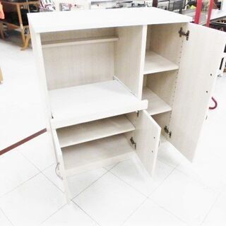 ミドルレンジボード 幅80×奥39.5×高89.5㎝ カウンター ホワイト 白 