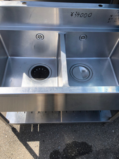 ⭐︎中古品 タニコー 2槽シンク 1000×600×940