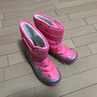 スノーブーツ キッズ ジュニア ブーツ  23.5cm ピンク