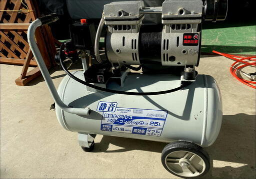 コンプレッサー「オイルレス」ACP-150SL 25L中古動作品