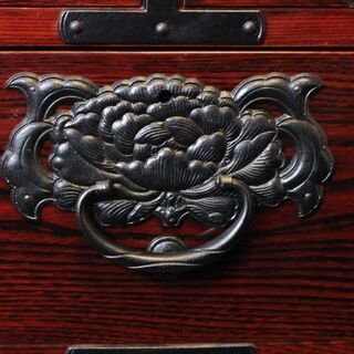 美品 最高級 欅産業 伝統工芸 仙台箪笥 鍵付き 欅材 赤木肌木地呂漆塗り 民芸箪笥 衣装箪笥 時代箪笥 和箪笥 直接引き取り限定
