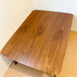 【ネット決済】ローテーブル　天然木ウォールナット材 北欧デザイン...