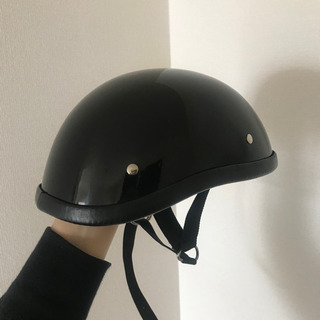 【ネット決済・配送可】バイクヘルメット　黒