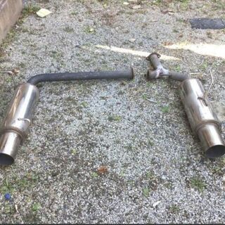砲弾マフラー 車種不明 状態悪め