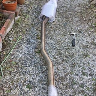 砲弾マフラー 車種不明 状態悪め