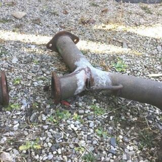砲弾マフラー 車種不明 状態悪め