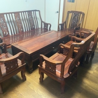 唐木応接セット　アジアン家具　コレクション　希少品