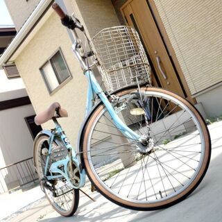 24インチ 女の子用 Re:turn off 6段変速 自転車(...