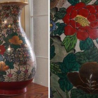 九谷焼 花瓶 花器 飾り壺 九谷陶正古美術