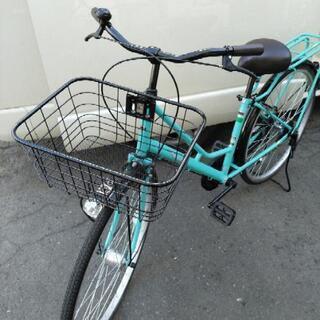 ※商談中　美品　26インチ　シティサイクル　自転車　ターコイズブルー　自動センサーライト　札幌　リサイクル　ゴリラへ花束　南区　澄川