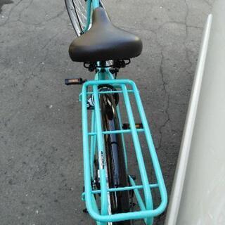 商談中 美品 26インチ シティサイクル 自転車 ターコイズブルー 自動