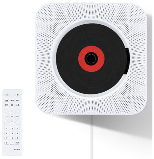 CDプレーヤー 置き＆壁掛け式 Bluetooth/FM/USB対応