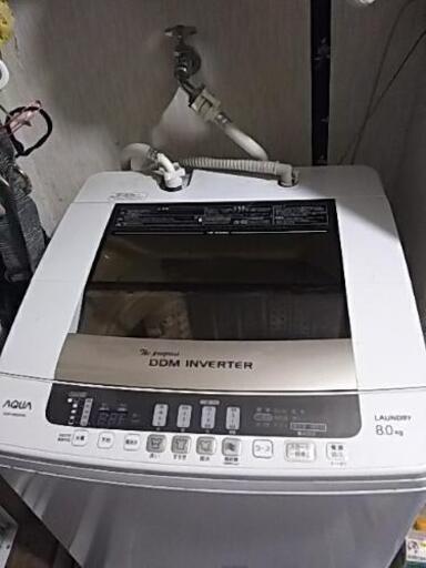 交渉中AQUA洗濯機AQW-V800A 8kg