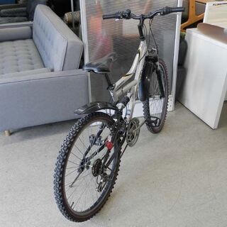 ▶マウンテンバイク 26インチ 6×3段変速 SPALDING MTB 自転車 シルバー 銀 札幌 西野店 ▷マウンテンバイク 26インチ 6×3段変速 SPALDING MTB 自転車 シルバー
