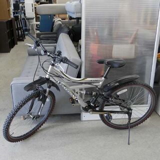 ▷マウンテンバイク 26インチ 6×3段変速 SPALDING MTB 自転車 シルバー 