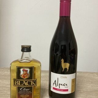 Alpaca　赤ワイン、ニッカ　ウイスキー