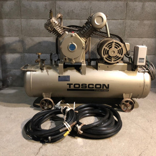 TOSHIBA TOSCON 東芝　エアーコンプレッサー　2.2kw SP106-22T1 200v 動作確認済み。