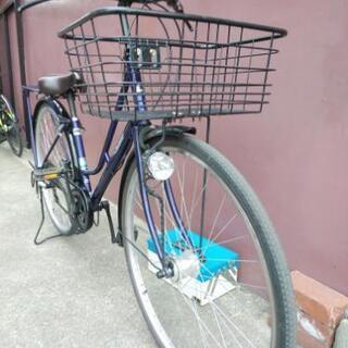 防犯登録料込み！札幌市内配達無料。中古カゴが大きな27インチブラック。 防犯登録料込み！札幌市内配達無料。中古カゴが大きな27インチブラック。