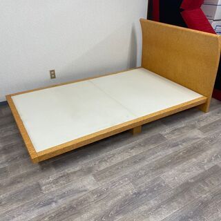オーダー品 大塚家具 ベッド セミダブル マホガニー 木目 フレームのみ 