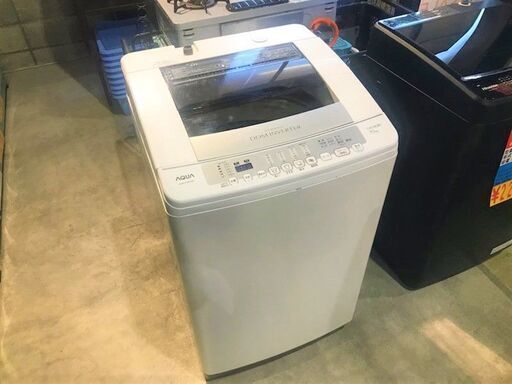 【配達込み】全自動洗濯機　AQUA AQW-V700C 2014年製　7.0kg　ホワイト　風乾燥機能　３人家族　住まい　洗濯