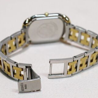 【苫小牧バナナ】エルメス/HERMES ラリー レディース コンビ SS×GP ゴールド文字盤 RA1.240 動作OK 本体のみ♪ 苫小牧バナナ】エルメス/HERMES ラリー レディース コンビ SS×GP