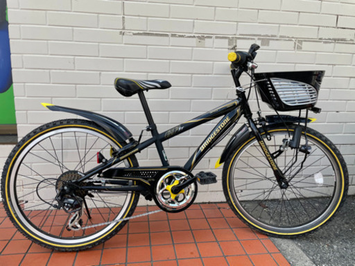 GM442 【近隣配達可能】子供用自転車 BRIDGESTONE CFjr ブラック×イエロー 自転車 練習用 子供用 サイクリング チャリ リサイクルショップ　ケイラック朝霞田島店　ケイラック　埼玉県　朝霞市　田島　和光市　志木市　新座市　富士見市　ふじみ野市　三芳町　戸田市　蕨市　さいたま市(岩槻以外)　川越市　所沢市　上尾市　東京都　板橋区　練馬区　清瀬市